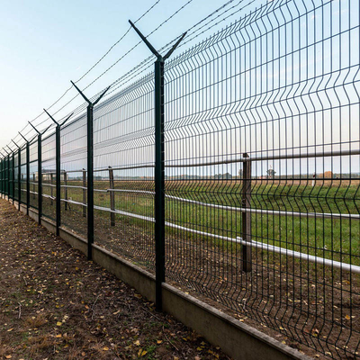 Yüksek 1.8m 30m Rulo Havaalanı Güvenlik Eskrim Avrupa Yeşil Pvc Kaplamalı