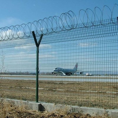 Y Tipi Galvanizli Çelik Havaalanı Güvenlik Eskrim PVC Kaplı