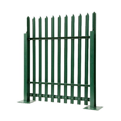 European Style Metal Palisade Fencing Steel Galvanized For Road And Railway