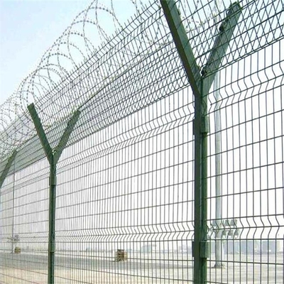 50*100mm PVC Kaplı Havaalanı Güvenlik Eskrim Daldırma Galvanizli