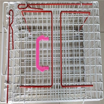 Paslanmaz Hasır Konteyner Galvanizli Tel Tavşan Kafesleri 52 * 32 * 40cm