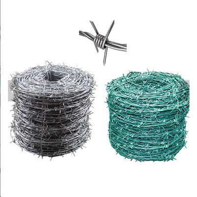 Özelleştirilmiş 25KG Sıcak Daldırma Galvanizli Dikenli Tel Eskrim Bwg16 - 1/2 4 Nokta