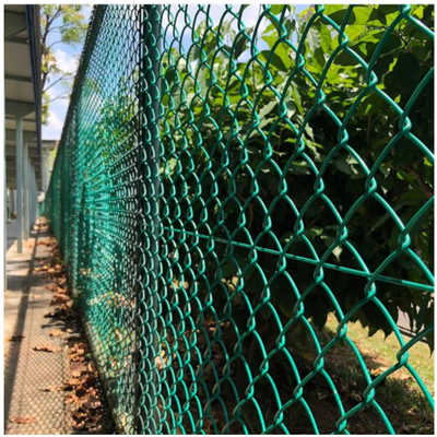4mm çaplı pvc kaplı zincir bağlantı çit ruloları 6ft galvanizli hat direği